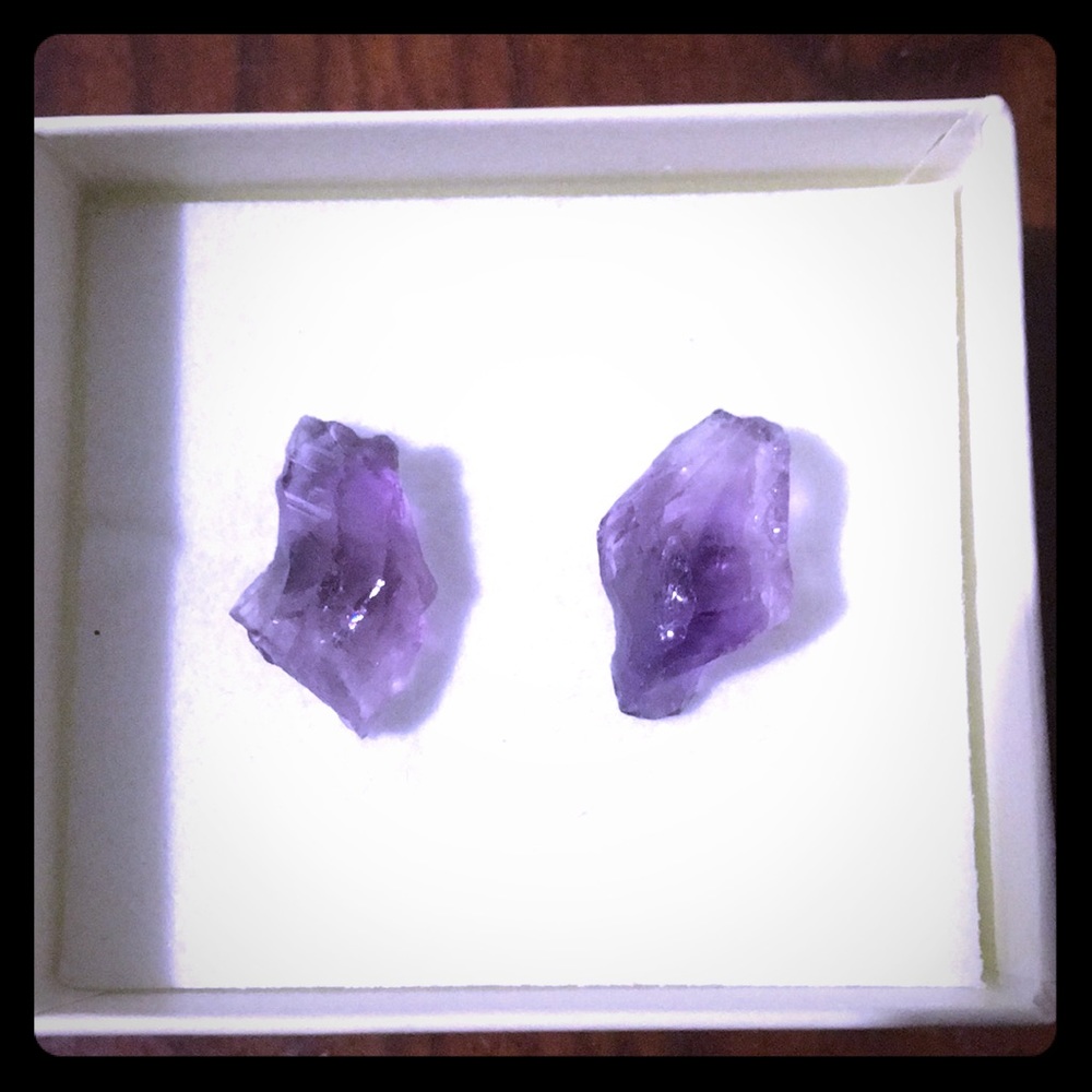 Amethyst sterling silver earrings!